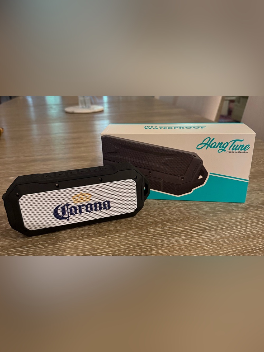 Portable Corona Branded Bluetooth Speaker with White Grill